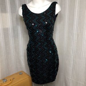 80s 90s Jessica McClintock Vintage Sequin Mini
